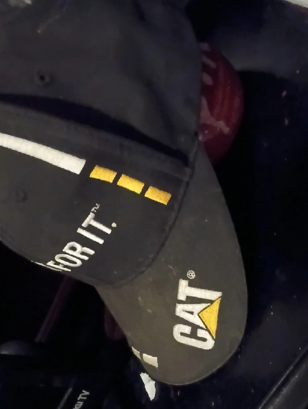 Jellycat Black and Gold 'Built For It' CAT Logo Baseball Cap